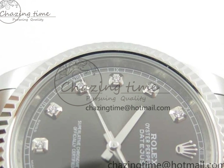 0506 DateJust 126334 SS Noob 1:1 904L Best Edition Gray Dial Diamond on Oyster Bracelet A MultiPurpose 3167